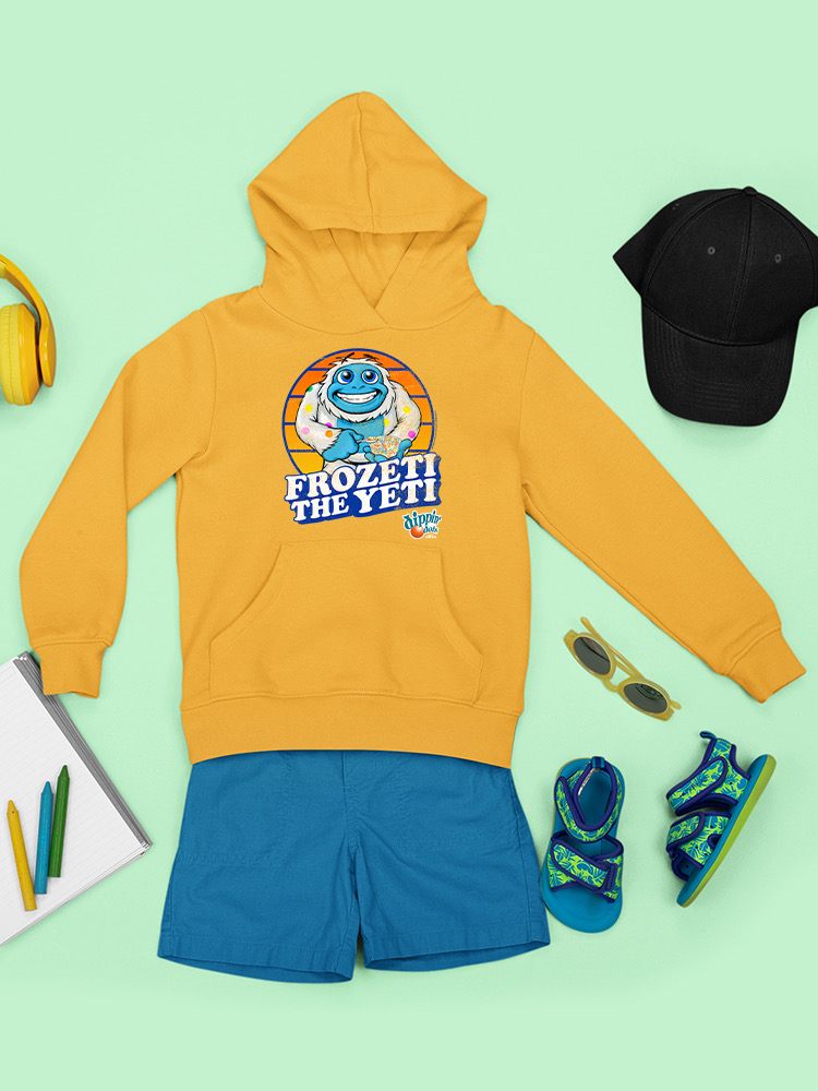 Frozeti the Yeti - Dippin' Dots Ice Cream Fun Graphic Youth's Hoodie - Picture 13 of 19