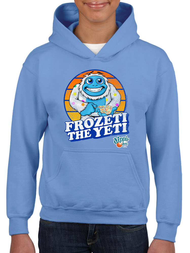 Frozeti the Yeti - Dippin' Dots Ice Cream Fun Graphic Youth's Hoodie - Picture 8 of 19