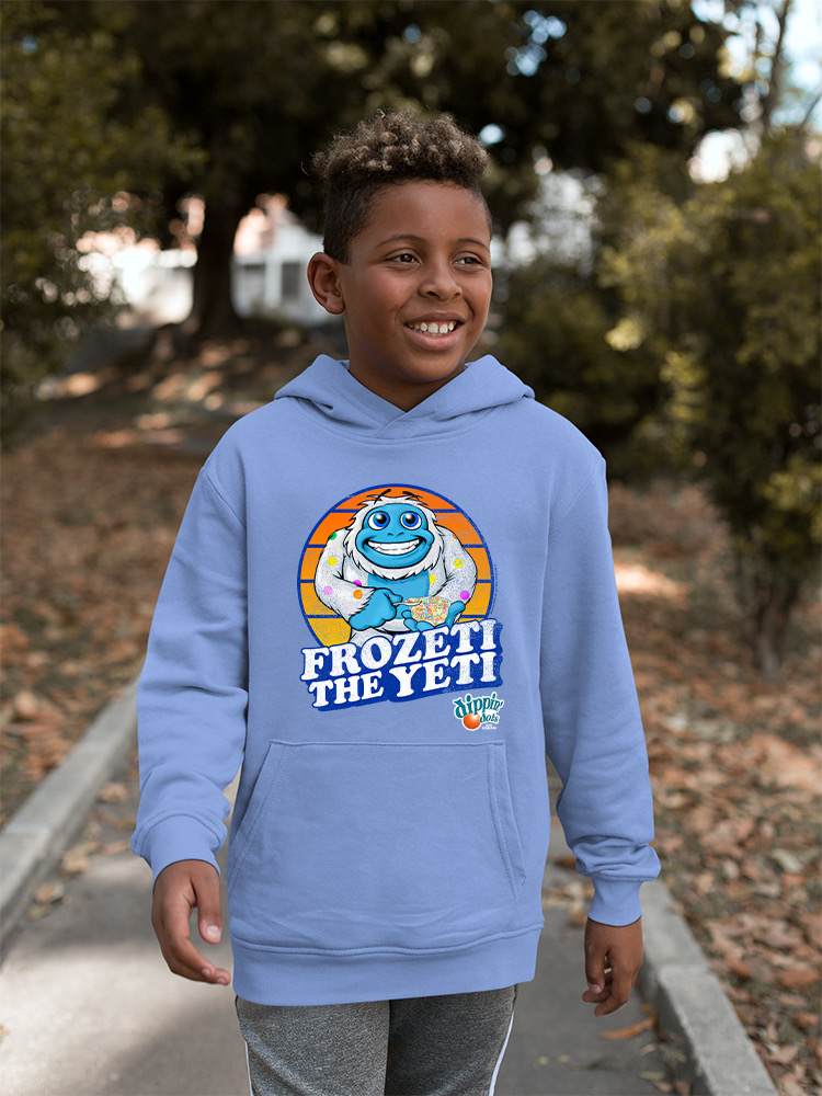 Frozeti the Yeti - Dippin' Dots Ice Cream Fun Graphic Youth's Hoodie - Picture 9 of 19