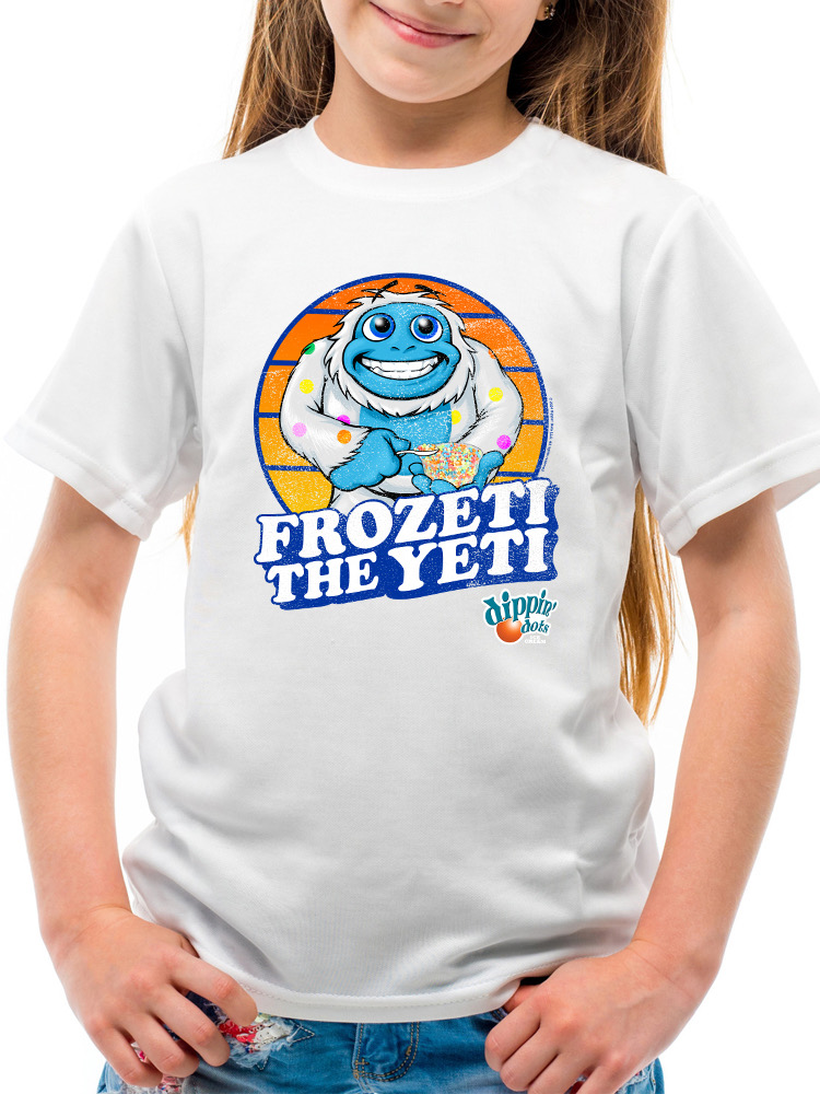 Frozeti the Yeti - Dippin' Dots Ice Cream Fun Grafik Jugend T-Shirt - Bild 23 von 25