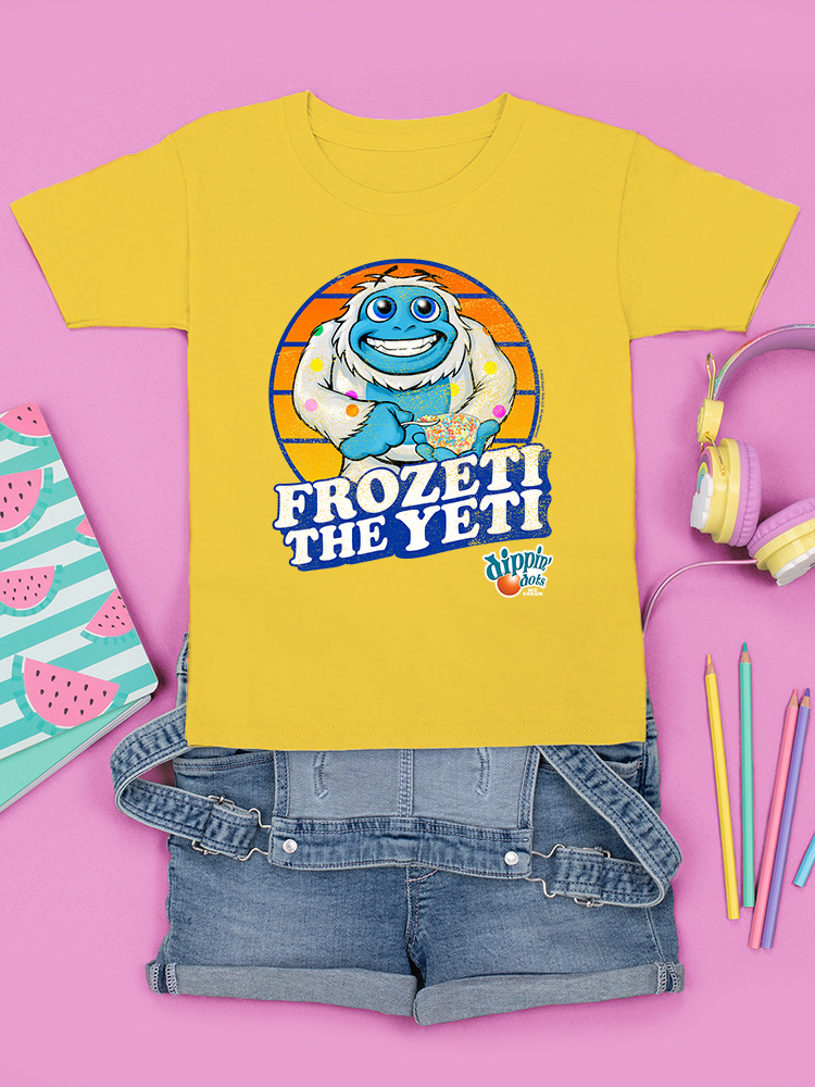 Frozeti the Yeti - Dippin' Dots Ice Cream Fun Grafik Jugend T-Shirt - Bild 13 von 25