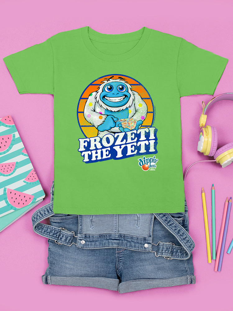 Frozeti the Yeti - Dippin' Dots Ice Cream Fun Grafik Jugend T-Shirt - Bild 22 von 25