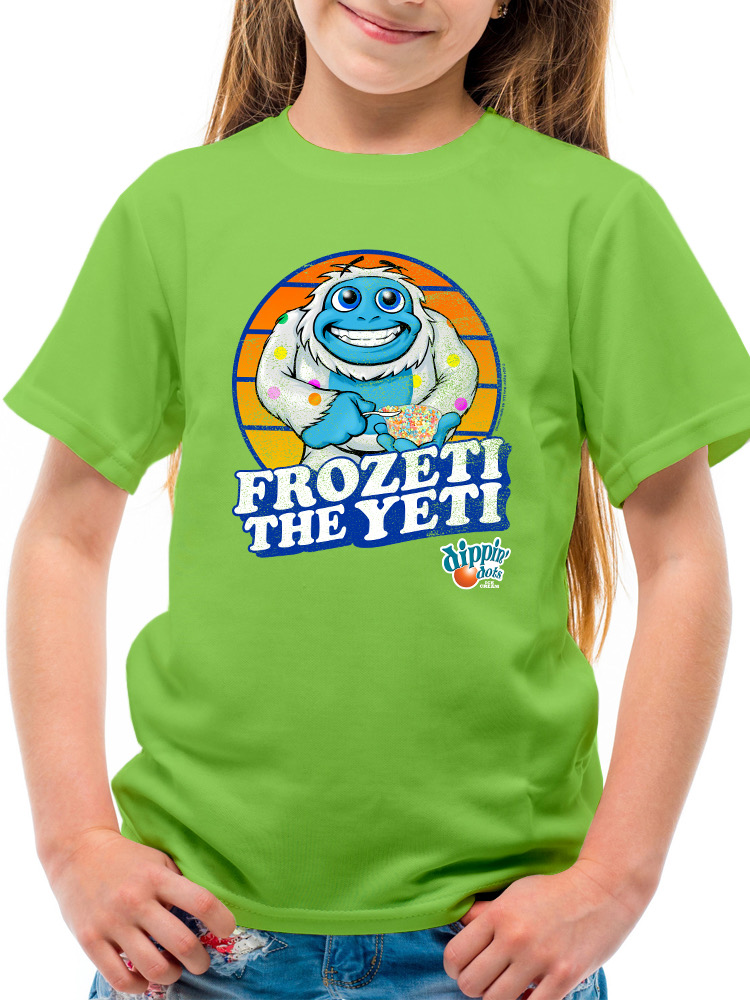 Frozeti the Yeti - Dippin' Dots Ice Cream Fun Grafik Jugend T-Shirt - Bild 20 von 25