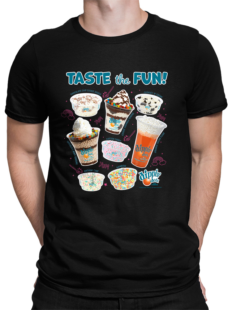 Dippin' Dots Variety Tee - Ice Cream Flavors Graphic Men's T-shirt - Picture 5 of 20
