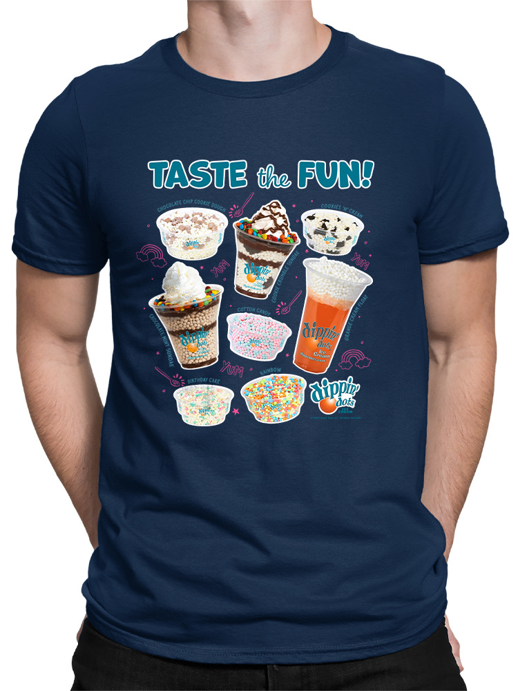 Dippin' Dots Variety Tee - Ice Cream Flavors Graphic Men's T-shirt - Picture 13 of 20