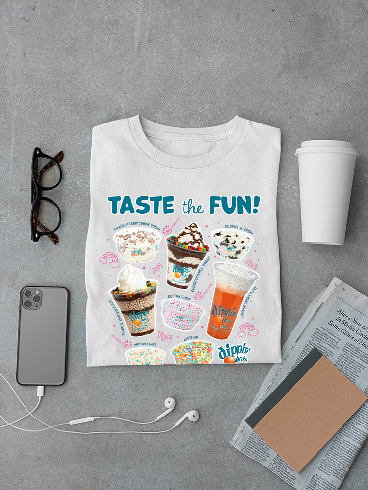 Dippin' Dots Variety Tee - Ice Cream Flavors Graphic Men's T-shirt - Picture 19 of 20