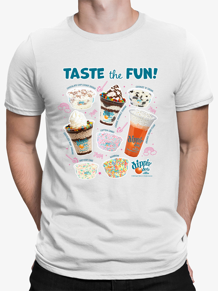 Dippin' Dots Variety Tee - Ice Cream Flavors Graphic Men's T-shirt - Picture 17 of 20