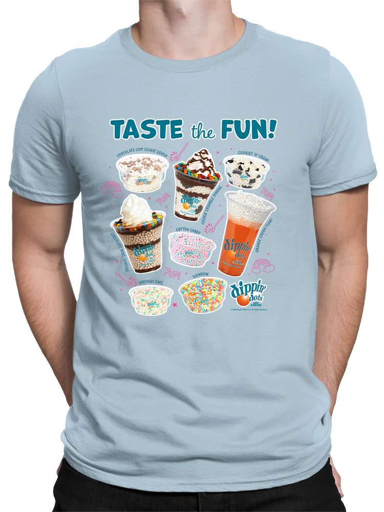 Dippin' Dots Variety Tee - Ice Cream Flavors Graphic Men's T-shirt - Picture 9 of 20