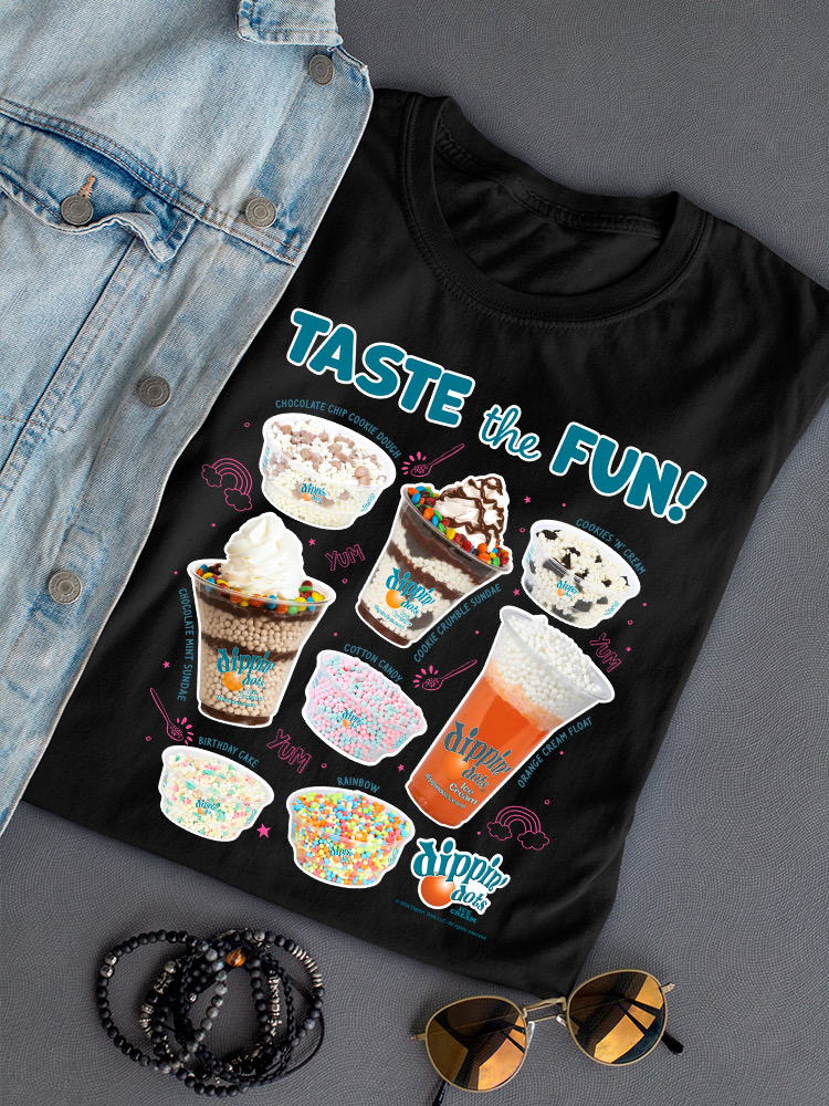 Dippin' Dots Variety Tee - Ice Cream Flavors Graphic Women's T-shirt - Picture 7 of 20