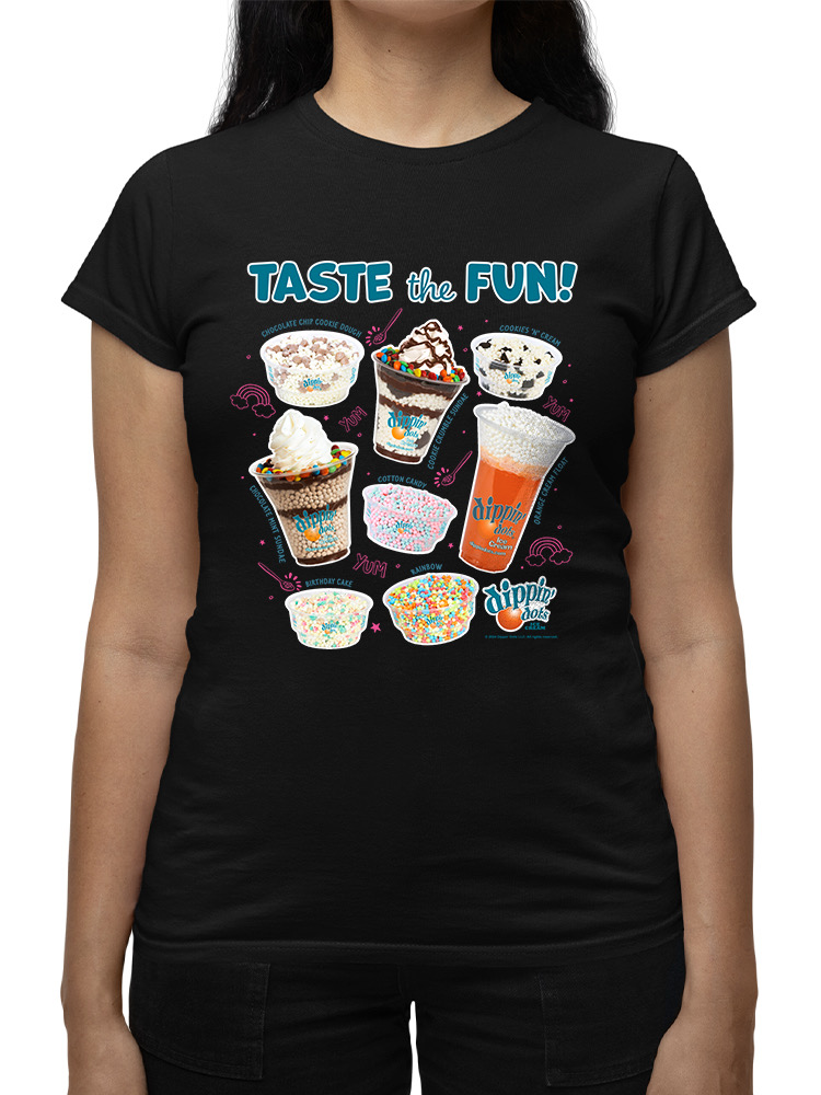 Dippin' Dots Variety Tee - Ice Cream Flavors Graphic Women's T-shirt - Picture 5 of 20