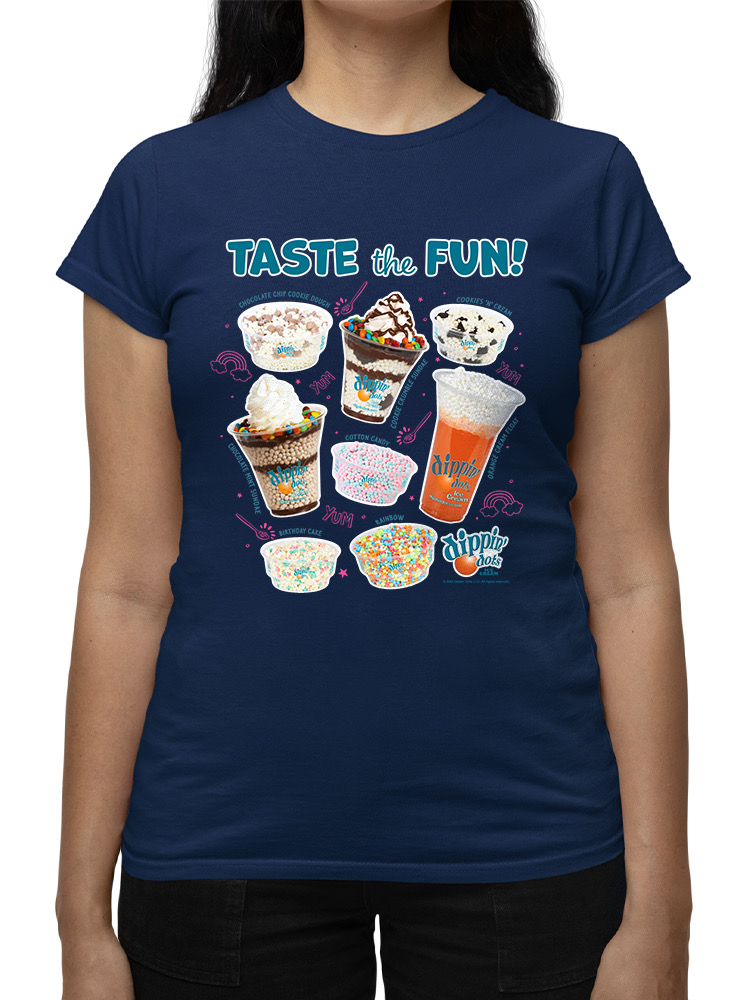 Dippin' Dots Variety Tee - Ice Cream Flavors Graphic Women's T-shirt - Picture 13 of 20