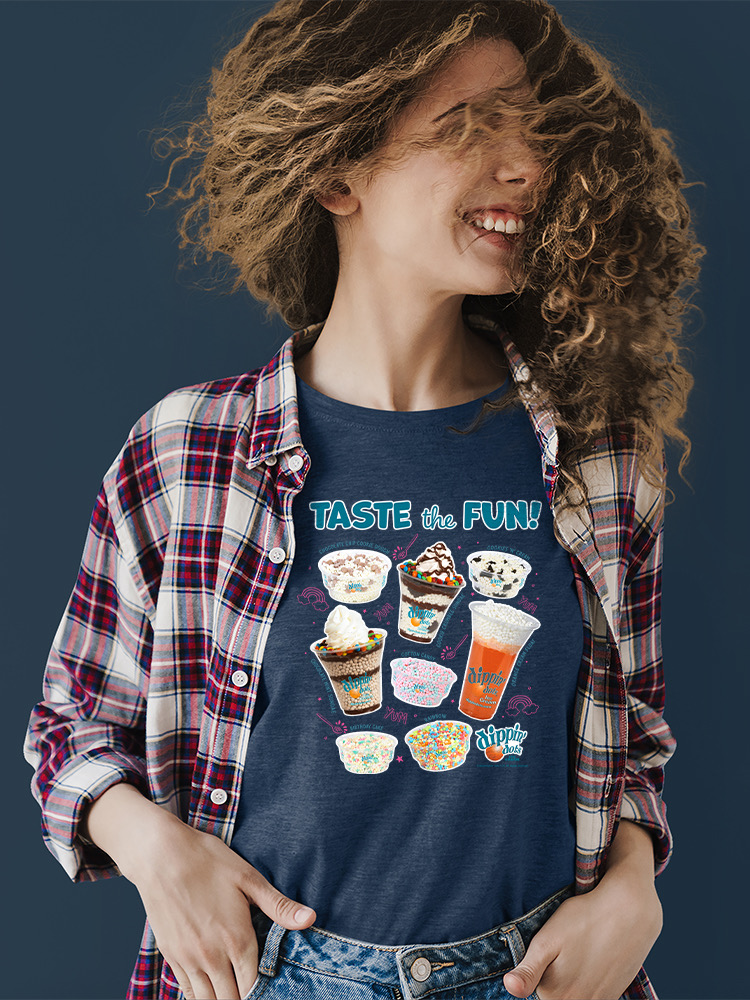 Dippin' Dots Variety Tee - Ice Cream Flavors Graphic Women's T-shirt - Picture 14 of 20