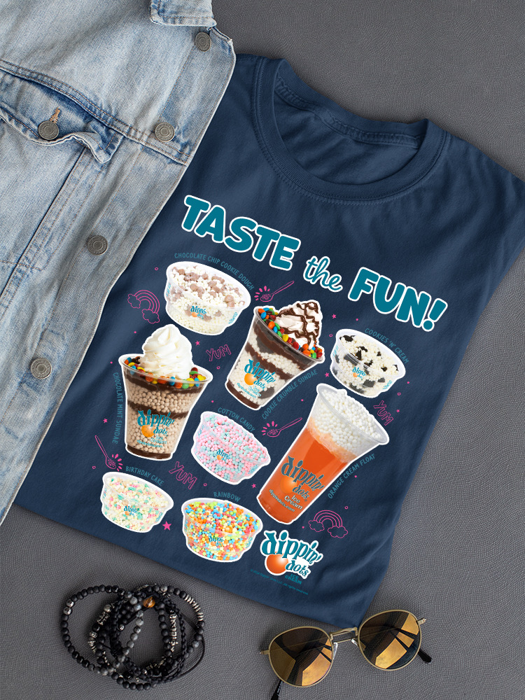 Dippin' Dots Variety Tee - Ice Cream Flavors Graphic Women's T-shirt - Picture 15 of 20