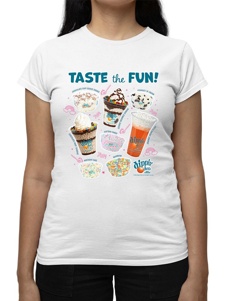 Dippin' Dots Variety Tee - Ice Cream Flavors Graphic Women's T-shirt - Picture 17 of 20