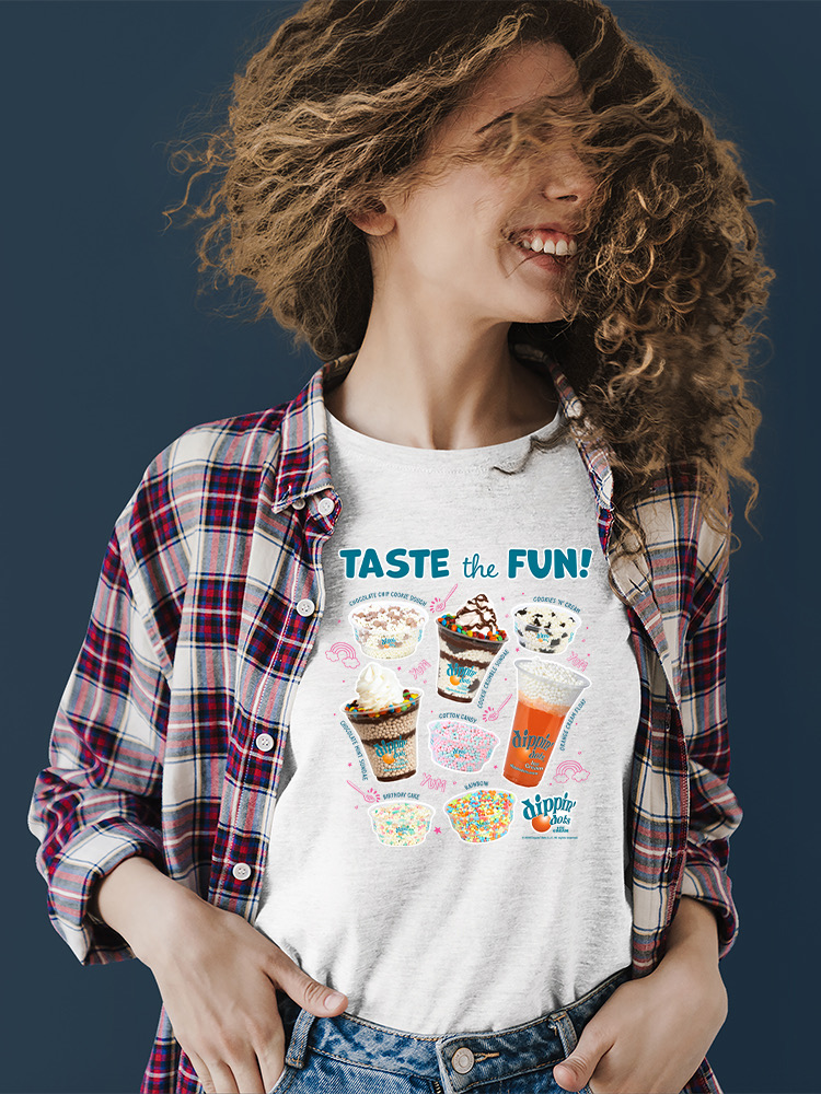 Dippin' Dots Variety Tee - Ice Cream Flavors Graphic Women's T-shirt - Picture 18 of 20