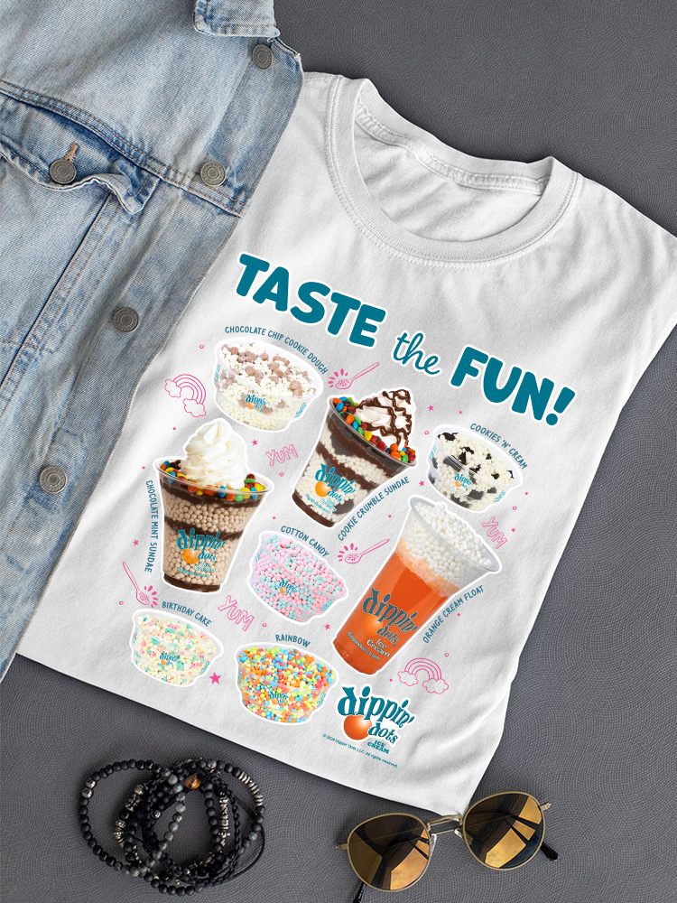 Dippin' Dots Variety Tee - Ice Cream Flavors Graphic Women's T-shirt - Picture 19 of 20