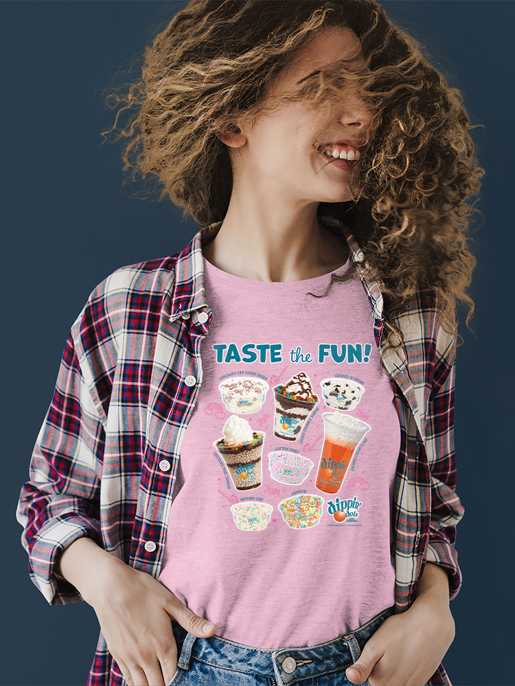 Dippin' Dots Variety Tee - Ice Cream Flavors Graphic Women's T-shirt - Picture 10 of 20