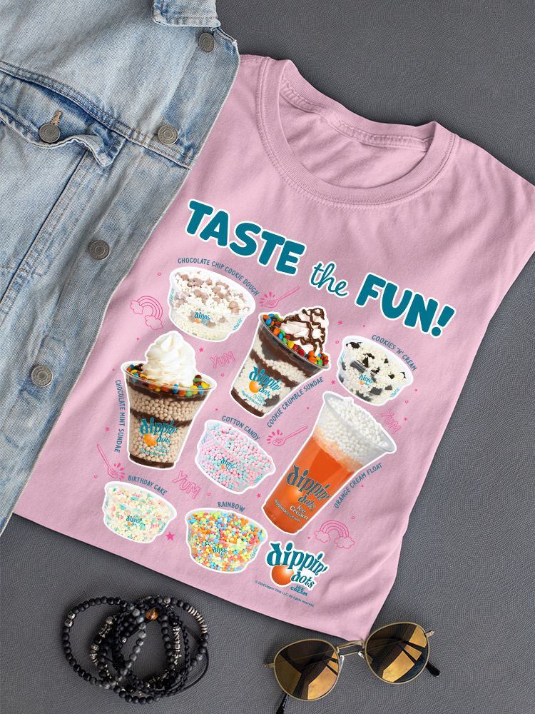 Dippin' Dots Variety Tee - Ice Cream Flavors Graphic Women's T-shirt - Picture 11 of 20