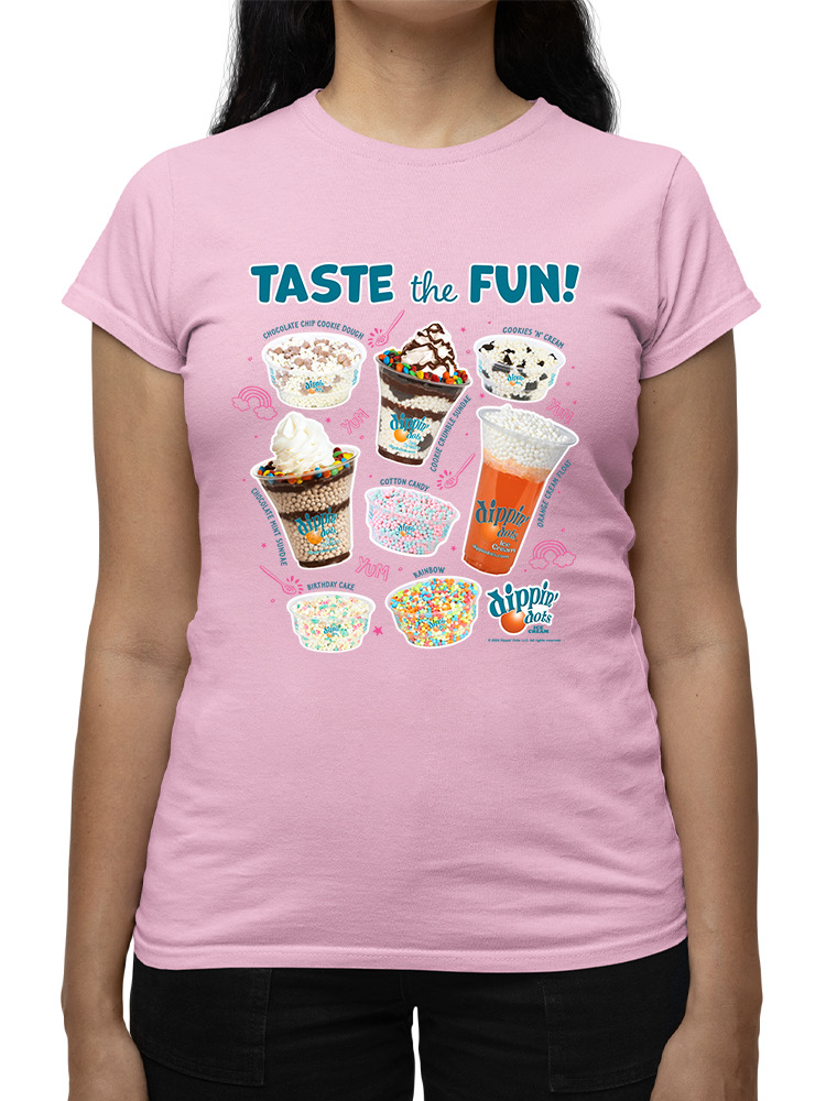 Dippin' Dots Variety Tee - Ice Cream Flavors Graphic Women's T-shirt - Picture 9 of 20