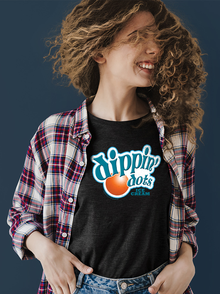 Retro Dippin' Dots Logo Graphic Tee - Ice Cream Lovers Grafik Damen T-Shirt - Bild 6 von 20