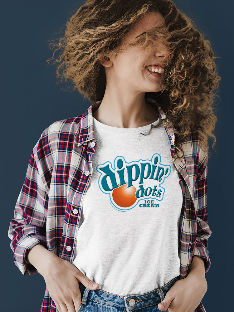 Retro Dippin' Dots Logo Graphic Tee - Ice Cream Lovers Grafik Damen T-Shirt - Bild 18 von 20