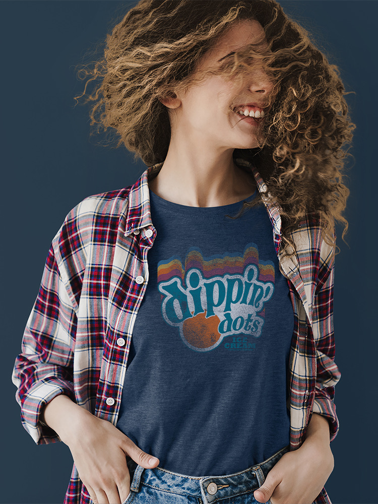 Dippin' Dots Retro Vibes Tee - Classic Ice Cream Graphic Women's T-shirt - Picture 14 of 20