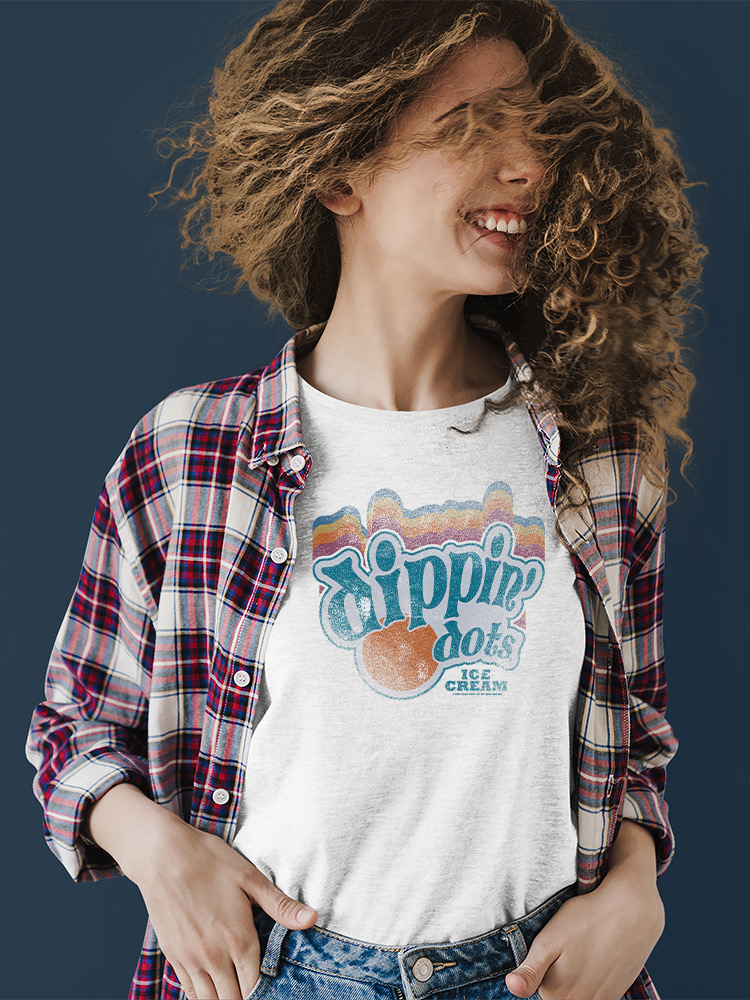 Dippin' Dots Retro Vibes Tee - Classic Ice Cream Graphic Women's T-shirt - Picture 18 of 20