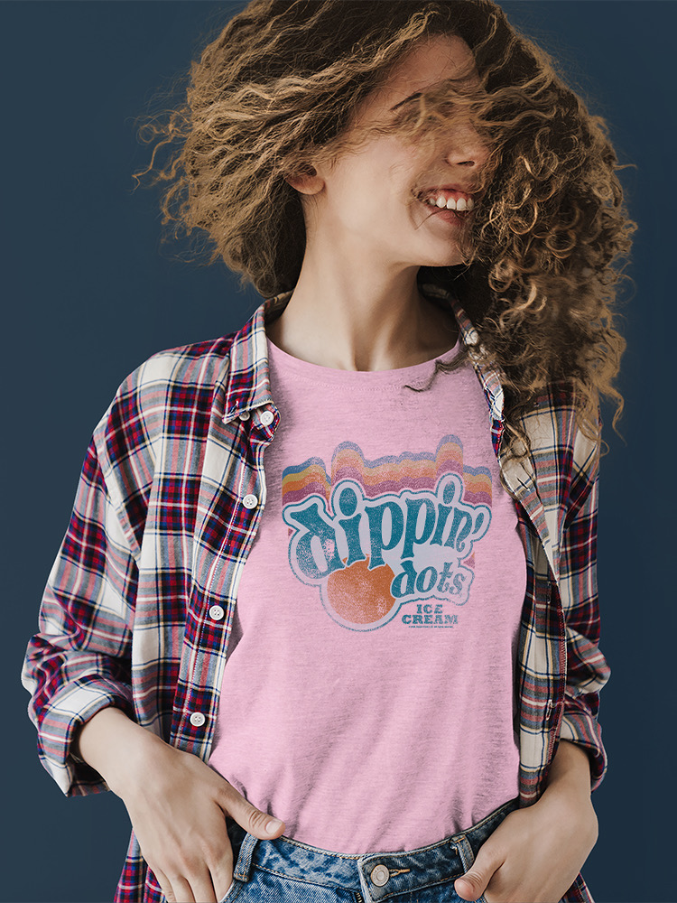 Dippin' Dots Retro Vibes Tee - Classic Ice Cream Graphic Women's T-shirt - Picture 10 of 20