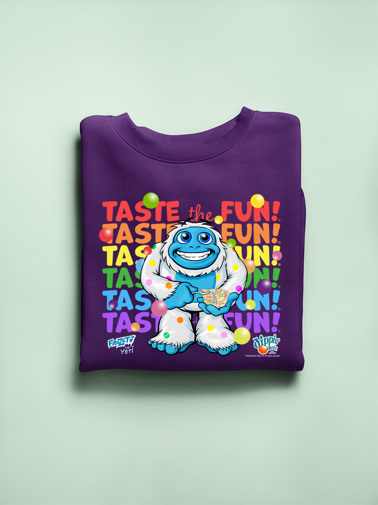 Frozeti the Yeti - Taste the Fun Dippin' Dots Graphic Damen Sweatshirt - Bild 16 von 19