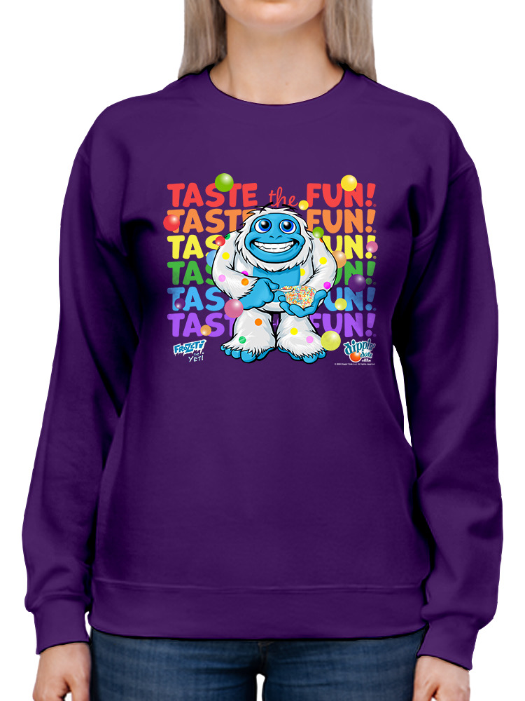 Frozeti the Yeti - Taste the Fun Dippin' Dots Graphic Damen Sweatshirt - Bild 14 von 19