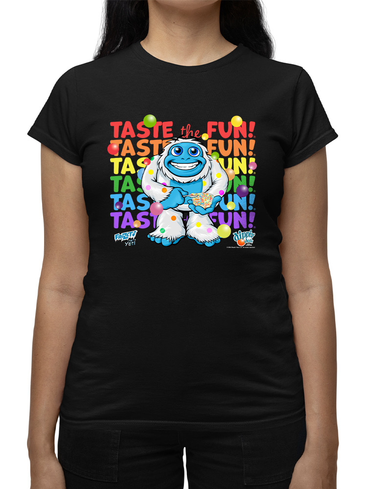 Frozeti the Yeti - Taste the Fun Dippin' Dots Graphic Women's T-shirt - Picture 5 of 20