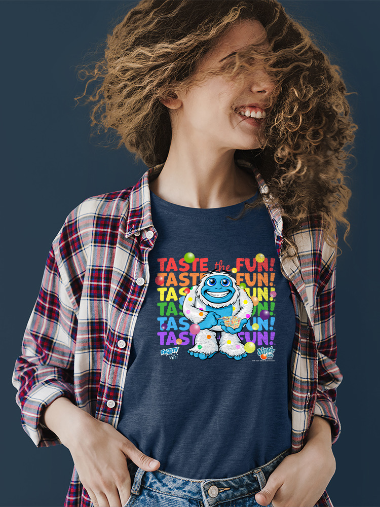 Frozeti the Yeti - Taste the Fun Dippin' Dots Graphic Women's T-shirt - Picture 14 of 20