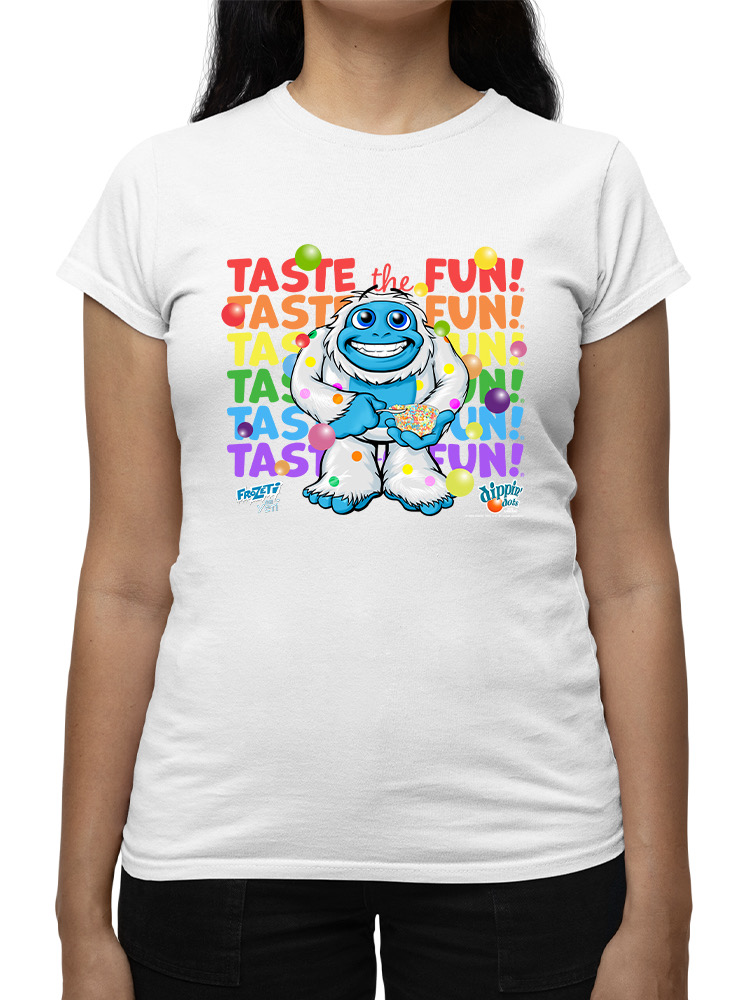 Frozeti the Yeti - Taste the Fun Dippin' Dots Graphic Women's T-shirt - Picture 17 of 20