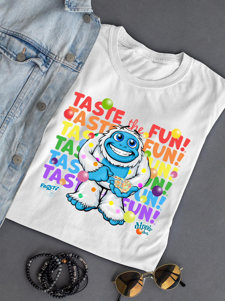 Frozeti the Yeti - Taste the Fun Dippin' Dots Graphic Women's T-shirt - Picture 19 of 20