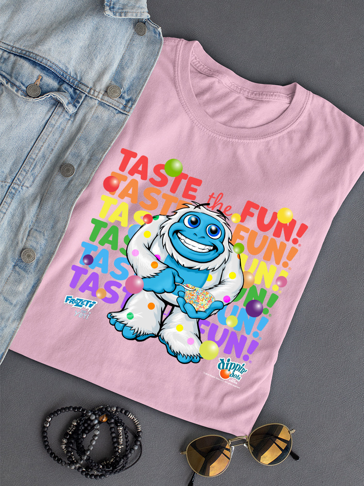 Frozeti the Yeti - Taste the Fun Dippin' Dots Graphic Women's T-shirt - Picture 11 of 20