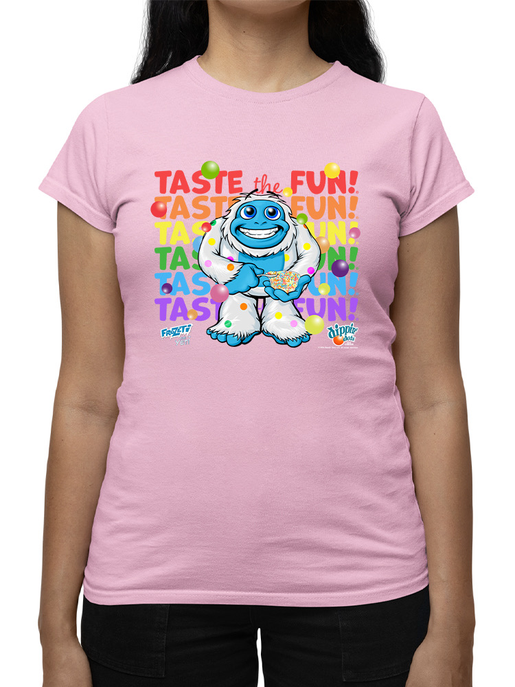 Frozeti the Yeti - Taste the Fun Dippin' Dots Graphic Women's T-shirt - Picture 9 of 20