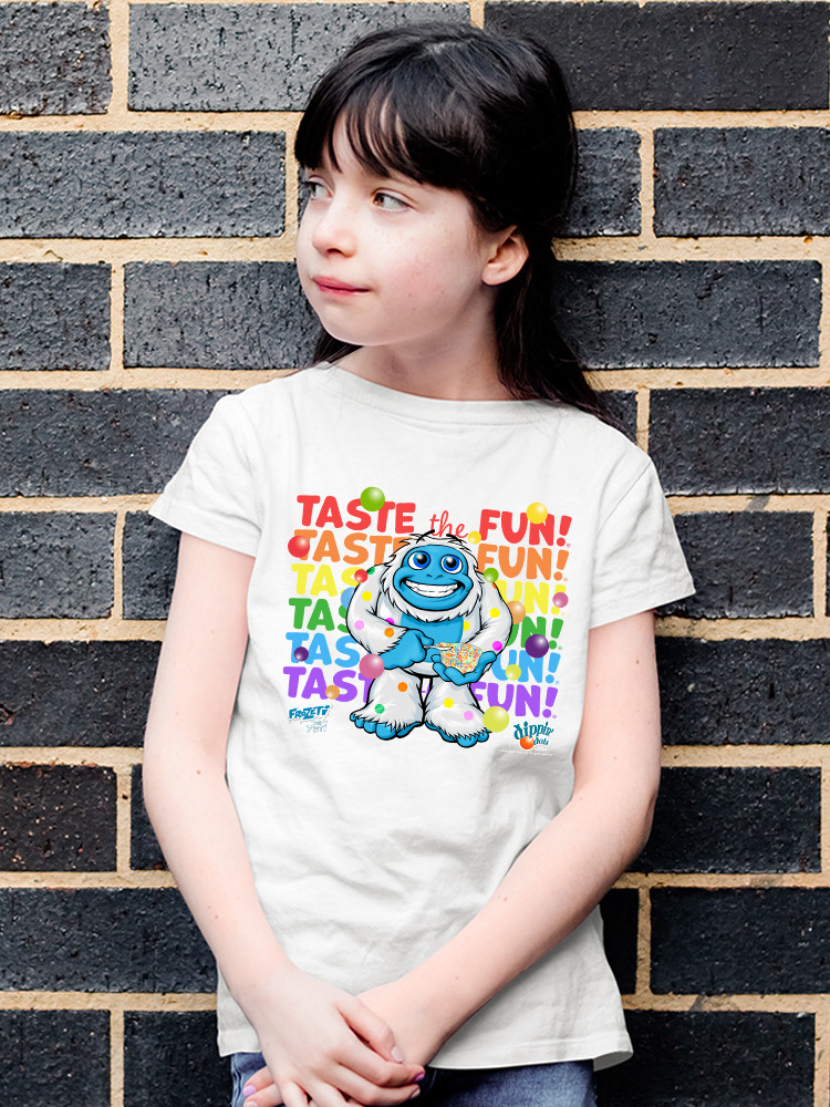 Frozeti the Yeti - Taste the Fun Dippin' Dots Grafik Jugend T-Shirt - Bild 24 von 25