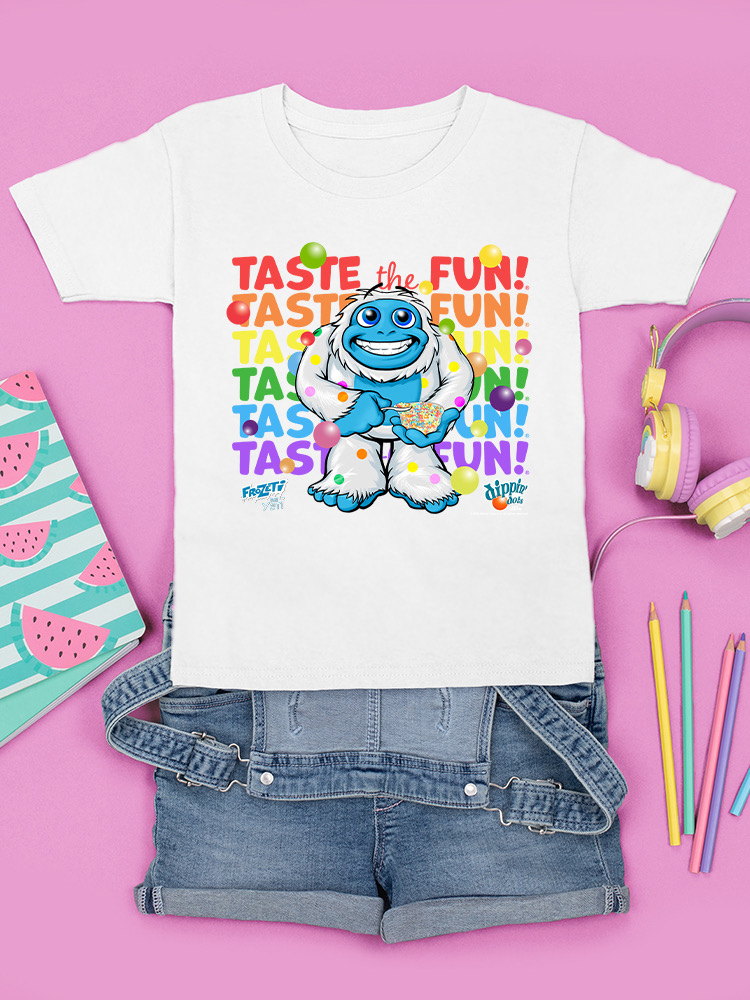Frozeti the Yeti - Taste the Fun Dippin' Dots Grafik Jugend T-Shirt - Bild 25 von 25