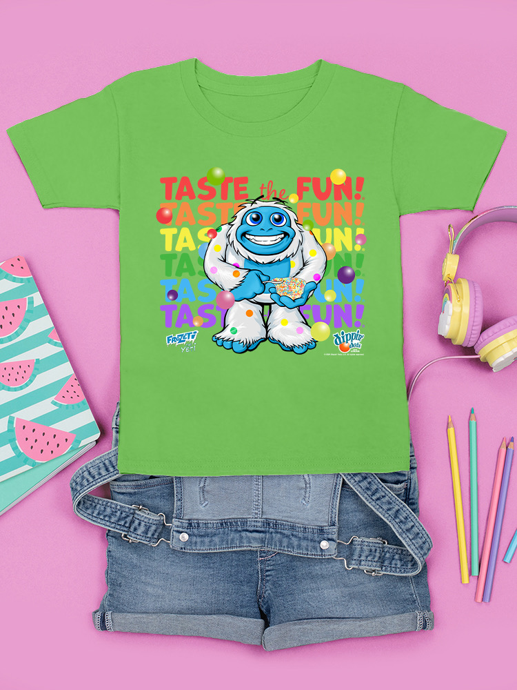 Frozeti the Yeti - Taste the Fun Dippin' Dots Grafik Jugend T-Shirt - Bild 22 von 25
