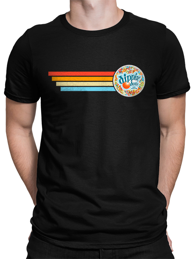 Retro Dippin' Dots Ice Cream Stripes - Cool Summer Graphic Men's T-shirt - Picture 5 of 28