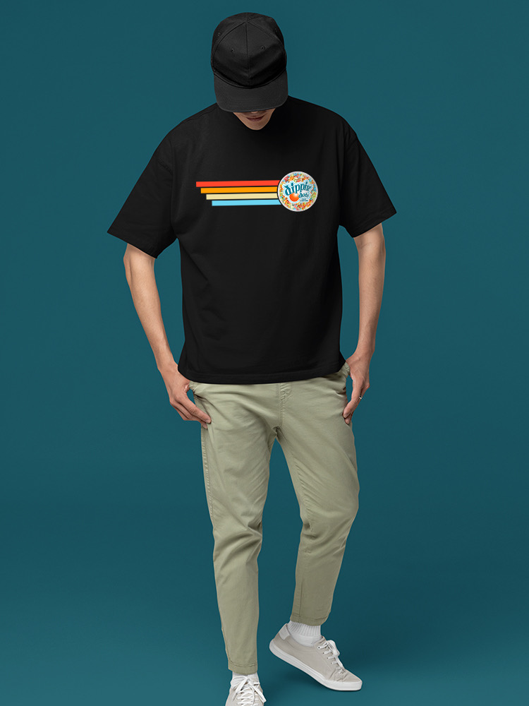 Retro Dippin' Dots Ice Cream Stripes - Cool Summer Graphic Men's T-shirt - Picture 6 of 28