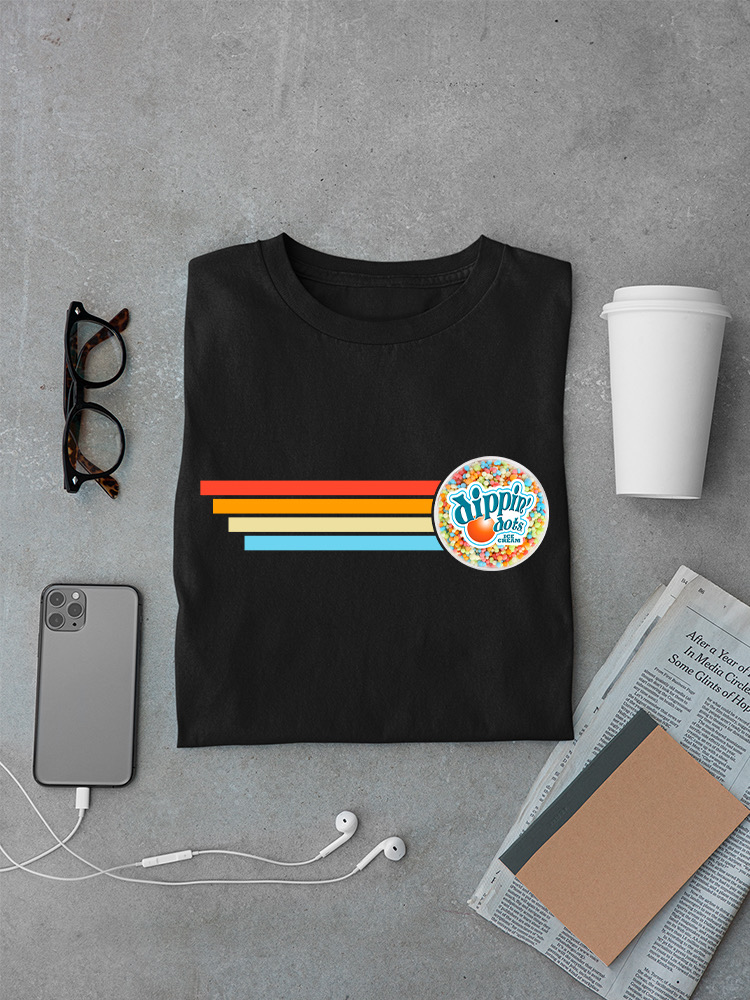 Retro Dippin' Dots Ice Cream Stripes - Cool Summer Graphic Men's T-shirt - Picture 7 of 28