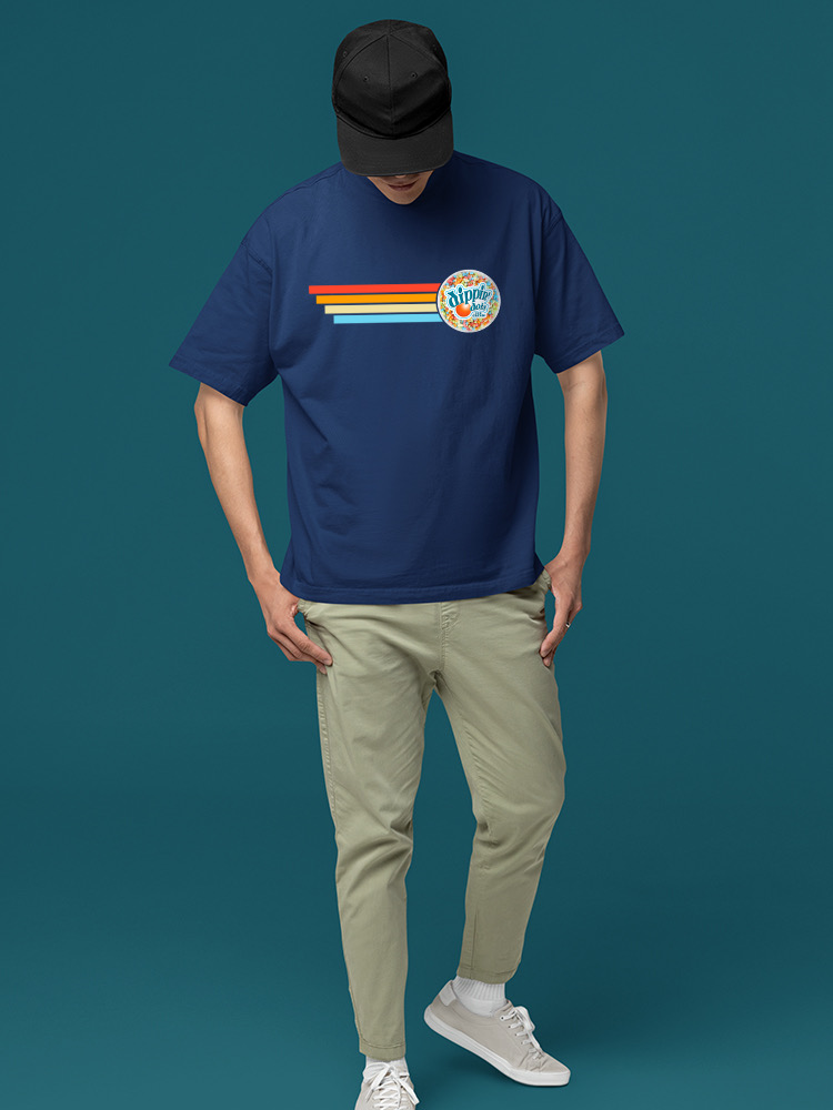 Retro Dippin' Dots Ice Cream Stripes - Cool Summer Graphic Men's T-shirt - Picture 22 of 28
