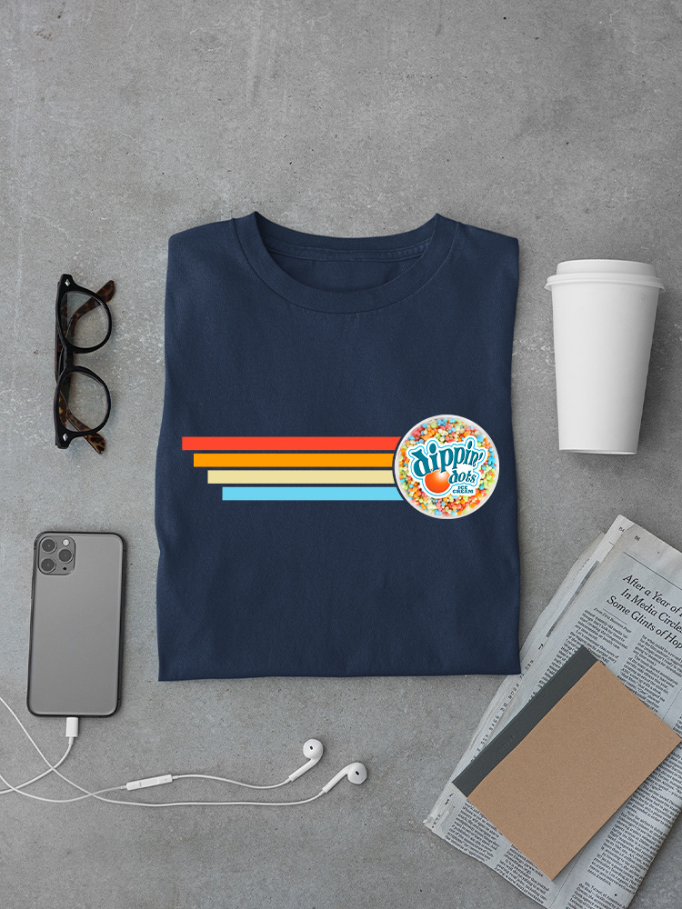 Retro Dippin' Dots Ice Cream Stripes - Cool Summer Graphic Men's T-shirt - Picture 23 of 28