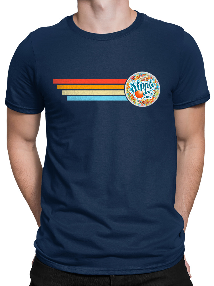 Retro Dippin' Dots Ice Cream Stripes - Cool Summer Graphic Men's T-shirt - Picture 21 of 28