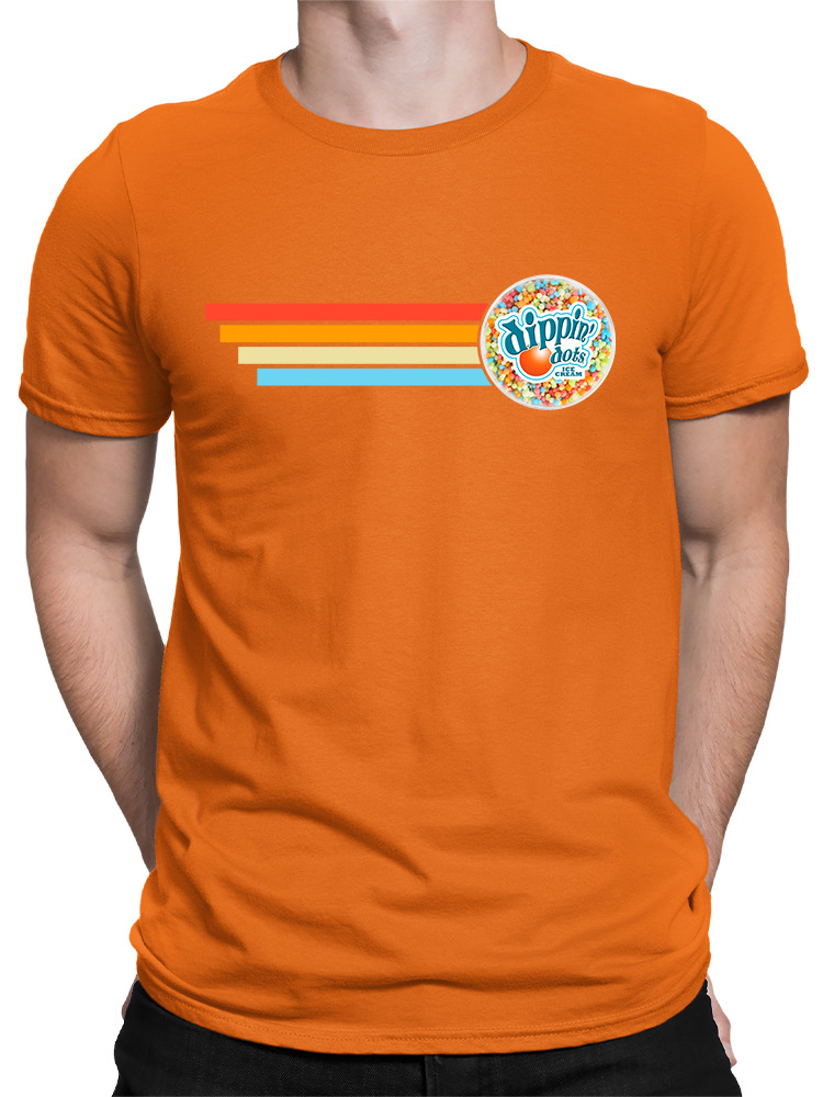 Retro Dippin' Dots Ice Cream Stripes - Cool Summer Graphic Men's T-shirt - Picture 9 of 28