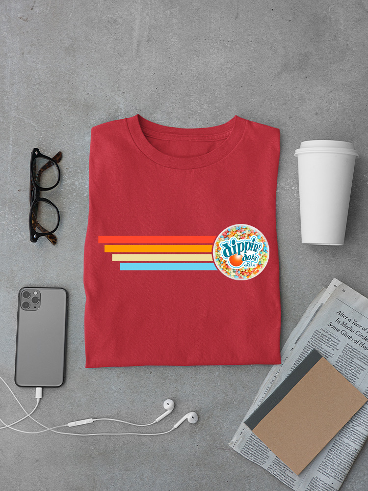 Retro Dippin' Dots Ice Cream Stripes - Cool Summer Graphic Men's T-shirt - Picture 19 of 28