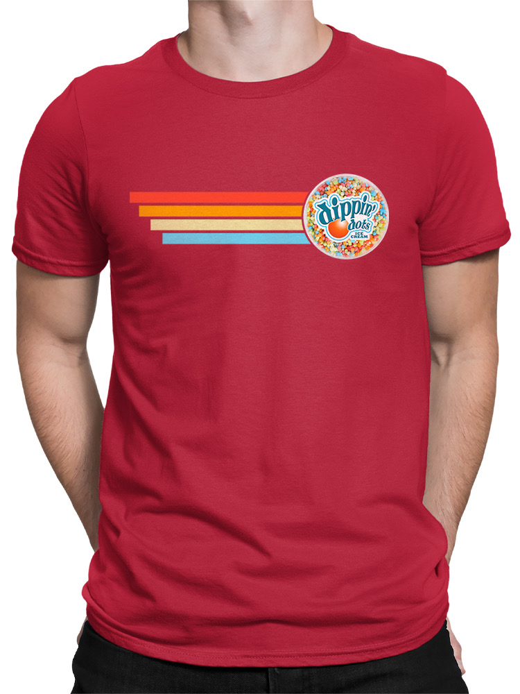 Retro Dippin' Dots Ice Cream Stripes - Cool Summer Graphic Men's T-shirt - Picture 17 of 28