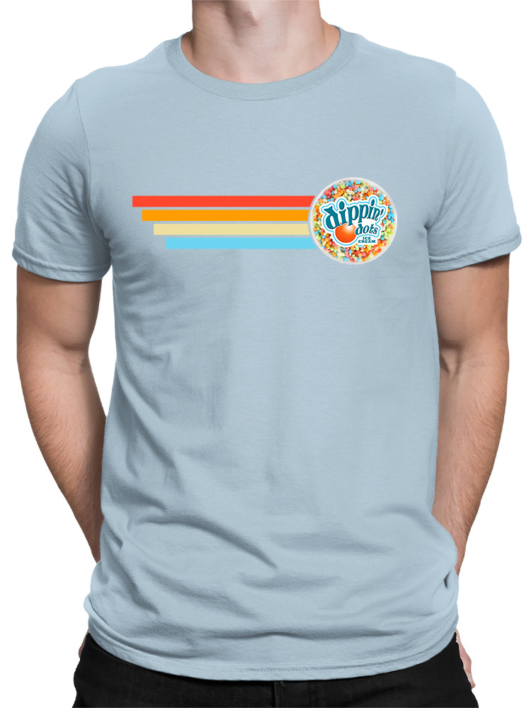 Retro Dippin' Dots Ice Cream Stripes - Cool Summer Graphic Men's T-shirt - Picture 13 of 28