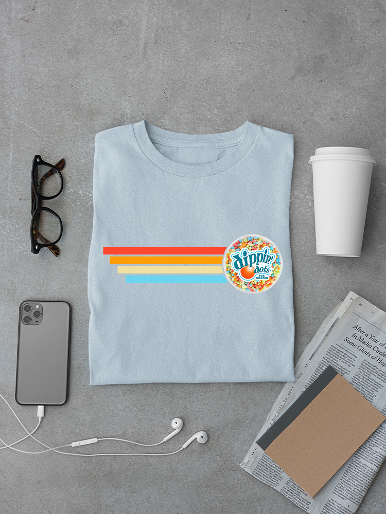 Retro Dippin' Dots Ice Cream Stripes - Cool Summer Graphic Men's T-shirt - Picture 15 of 28